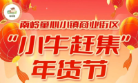 福清南岭童心小镇商业街区举办 “小牛赶集”年货节