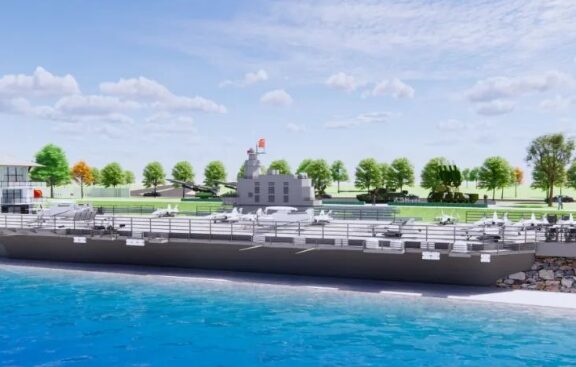 福清市双拥公园规划建设航母模型建筑